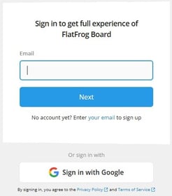 FlatFrog Board registration license flow 2