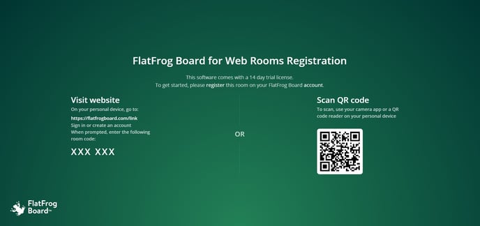 FlatFrog Board registration license flow