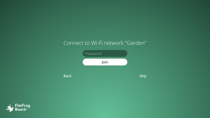 onboarding B enter wifi credentials