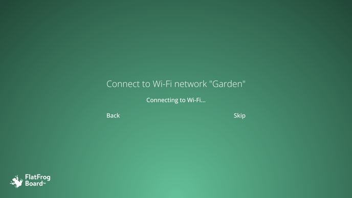 onboarding C connecting to wifi