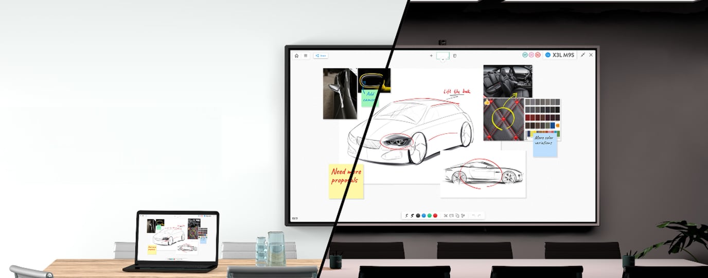 Screen setup whiteboard companion vs single screen